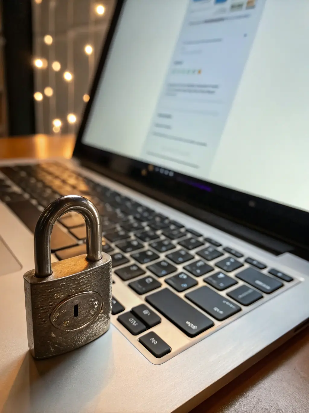 An image of a padlock formed by keyboard keys, symbolizing the importance of strong passwords for online security, tailored for DontheCyberChef.